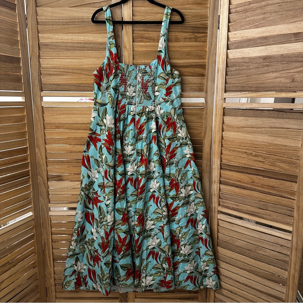 Show Me Your MuMu Teal Spicy Pepper Prim Midi Sundress size XXL - Picture 6 of 8